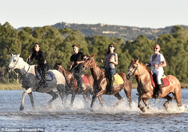 Zac Efron and Michelle Rodriguez enjoy horse ride in Sardinia